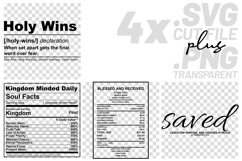 4x Christian Quotes Holy Wins SVG Cut Files Saved Purpose Product Image 1