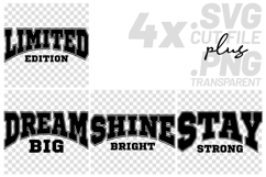4x Dream Big Shine Bright Stay Strong SVG Cut Files Shirt Product Image 1