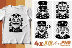 4x Funny Nutcracker Christmas SVG Cut Files Holiday Shirt Product Image 1