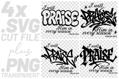 4x Christian Praise Him Every Season Psalm SVG Cut Files Product Image 1