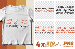4x Grace Over Worry Held By Faith SVG Cut Files Cricut Product Image 1