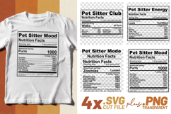 4x Funny Quotes Pet Sitter Club Energy Mode SVG Cut Files Product Image 1