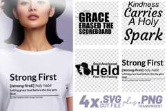4x Christian Quotes Grace Erased SVG Cut Files Cricut PNG Product Image 1