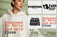 4x Christian Quotes Faith Carries Me Home SVG Cut Files DIY Product Image 1