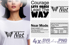 4x Christian Quotes Courage Grace SVG Cut Files Cricut DIY Product Image 1