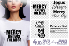 4x Christian Quotes Mercy Knows SVG Cut Files Beloved Jesus Product Image 1
