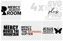 4x Christian Quotes Mercy Moved SVG Cut Files Jesus Softer Product Image 1