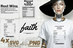 4x Inspirational Quotes Rest Wins Faith SVG Cut Files Cricut Product Image 1