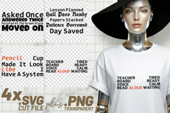 4x Teacher Quotes Lesson Planned Read Aloud SVG Cut Files Product Image 1