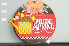 Spring Door Hangers Bundle SVG | Spring Round Signs Bundle Product Image 4