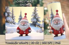 3D Christmas Gnome Tumbler Wrap 20 Oz Product Image 1