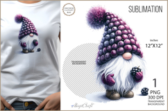 Gnomes png|Gnome with blackberry sublimation| gnome berry Product Image 1