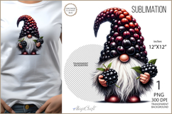 Gnomes png|Gnome with blackberry sublimation| gnome berries Product Image 1