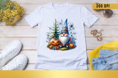 Watercolor Halloween Gnome Clipart, Halloween Gnome Bundle Product Image 2