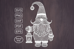 Gnome papercut, paper cutting template, laser cut mandala Product Image 1