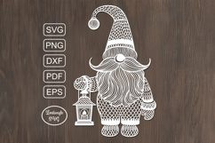 Gnome papercut, paper cutting template, laser cut mandala Product Image 2