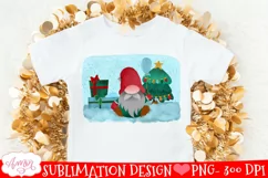 Christmas gnome T-shirt PNG for sublimation | Winter design Product Image 2