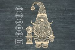 Gnome papercut, paper cutting template, laser cut mandala Product Image 3