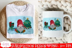Christmas gnome T-shirt PNG for sublimation | Winter design Product Image 3