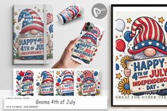 Digital Paper 4th of July Gnome Product Image 1