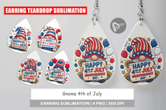 Earring 4th of July Gnome Product Image 1