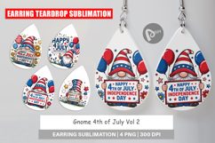Earring 4th of July Gnome Product Image 1