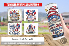 Tumbler 4th of July Gnome Product Image 1