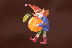 Watercolor Christmas Elves Product Image 4