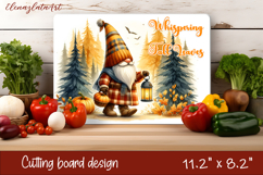 Gnome cutting board for Autumn, pumpkins, leaves Product Image 1