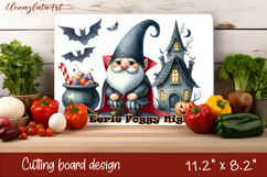 Halloween Chopping Board | Dwarf with Pumpkin ghost Product Image 1
