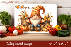 Gnome cutting board for Autumn, pumpkins, leaves Product Image 1