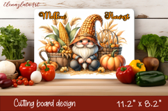 Gnome cutting board for Autumn, pumpkins, leaves Product Image 1