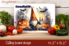 Halloween Chopping Board | Dwarf with Pumpkin ghost Product Image 1