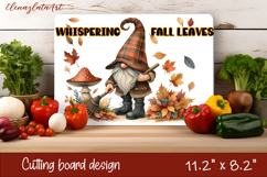 Gnome cutting board for Autumn, pumpkins, leaves Product Image 1