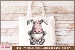 Easter Bunny Gnome sublimation png, Quilted Gnome bunny png Product Image 2