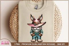 Western Easter Gnome Bunny sublimation png, Western Gnome Product Image 4