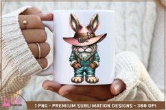 Western Easter Gnome Bunny sublimation png, Western Gnome Product Image 2
