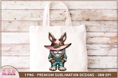 Western Easter Gnome Bunny sublimation png, Western Gnome Product Image 3