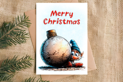Merry Christmas card design Baby gnome Christmas ornament Product Image 2