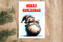 Merry Christmas card design Baby gnome Christmas ornament Product Image 3
