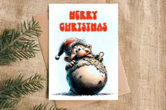 Merry Christmas card design Baby gnome Christmas ornament Product Image 3