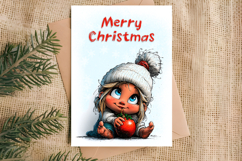 Merry Christmas card design Christmas baby gnomes, ball Product Image 5