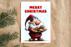 Merry Christmas card design Christmas gnomes with cookies Product Image 2