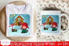 Christmas gnome sublimation PNG| White Christmas design Product Image 2