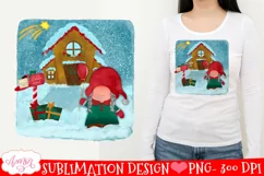 Christmas gnome sublimation PNG| White Christmas design Product Image 3
