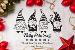 Christmas Svg, Merry Christmas Gnome Svvg Dsign, Gnome Svg Product Image 8