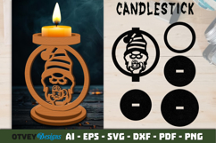 Gnome Christmas Candlestick Lasercut BUNDLES 12 DESIGNS Product Image 12