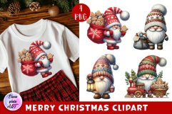 Watercolor Christmas Gingerbread Gnome clipart Product Image 1