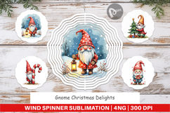 Gnome Christmas Delights Wind Spinner Product Image 1