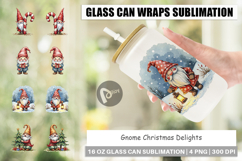 Gnome Christmas Delights Glass Can Product Image 1